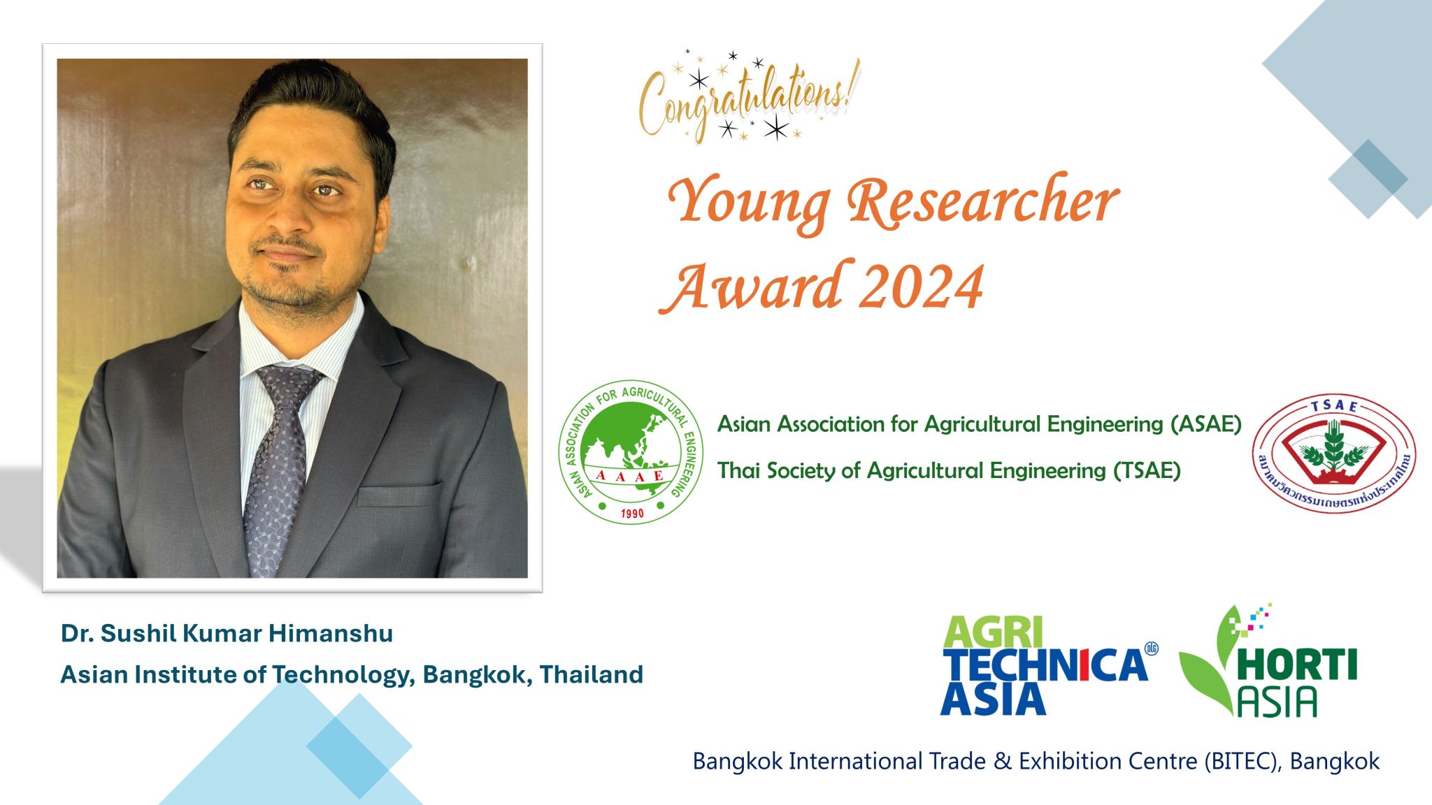 Dr. Sushil Kumar Himanshu Receives Young
                                    Researcher Award 2024